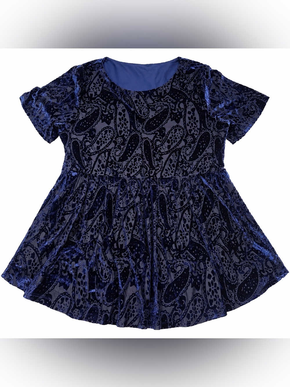 BloomChic Paisley Mini Dress in Blue & Black Size 10-30 Like New